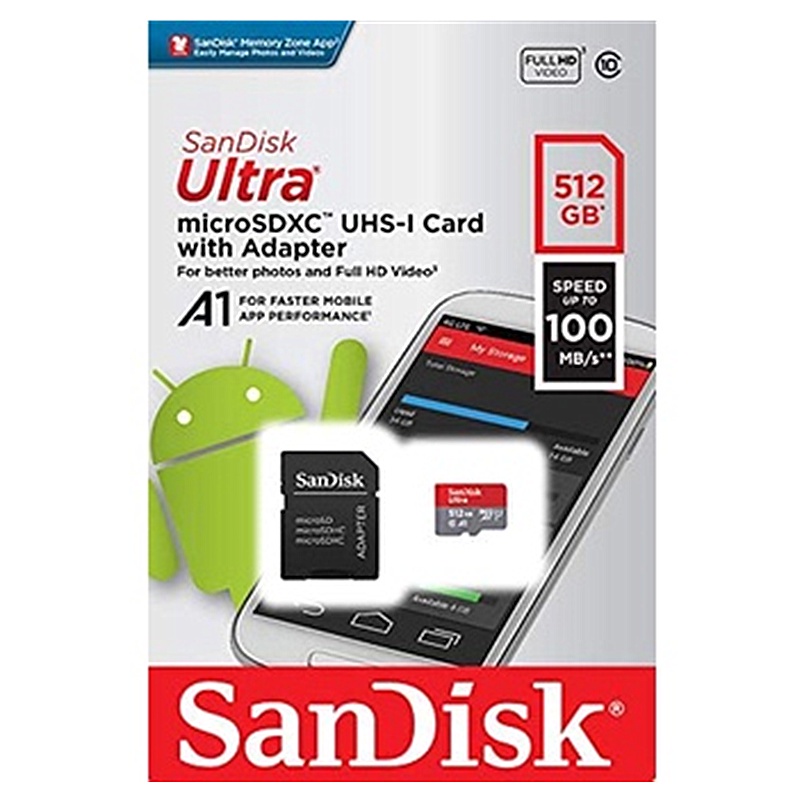 Thẻ Nhớ SanDisk Micro Sd 512GB Ultra A1 32GB / 64GB / 128GB / 256GB Ultra A1