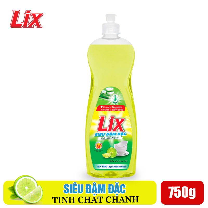 Nước rửa chén LIX siêu đậm đặc hương chanh 750g N751