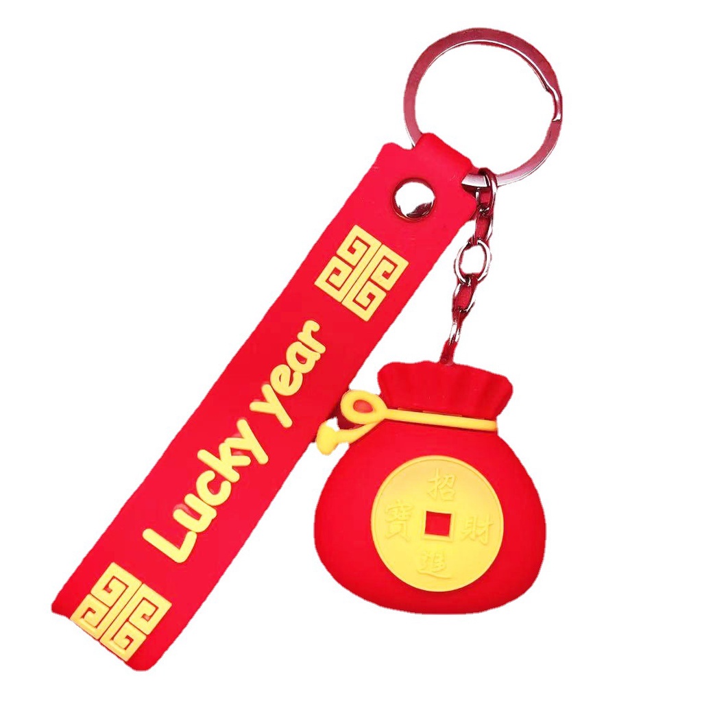 Móc Khóa Cao Su Mềm Họa Tiết Hoạt Hình Sáng Tạo Dễ Thương