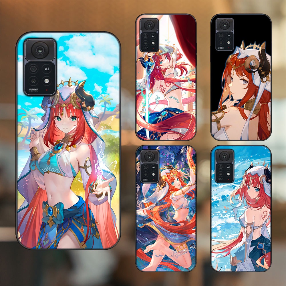 Ốp lưng Xiaomi Redmi Note 11 Pro 5G viền đen in hình Nilou Genshin Impact