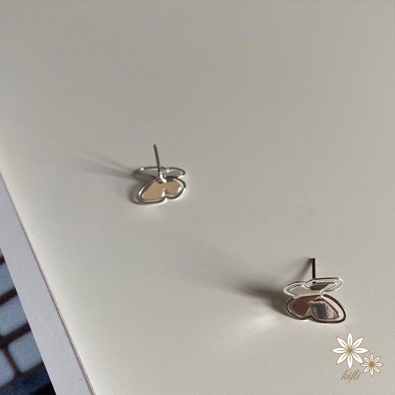 Bông Tai Hình Bướm Rỗng Tinh Tế Đơn Giản Dễ Phối Đồ Cho Nữ