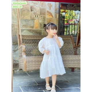 (NEW-NEW)VÁY TRẮNG tay lửng SOFIA CAO CẤP