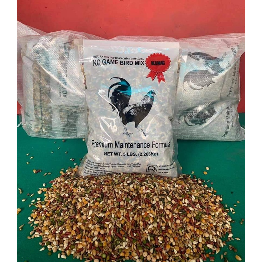 Ngũ Cốc Mỹ KQ KING túi 2kg2 - Chuyên Dùng Cho Gà Nuôi Chế Độ Đá - KQ King