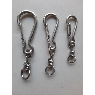 Móc treo chìa khóa xoay inox 304 nhỏ, trung, lớn