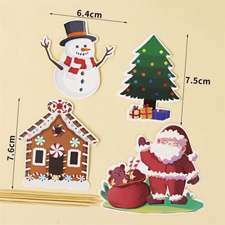 Set 4 que cắm GS ông già Noel + ngôi nhà + cây thông + người tuyết