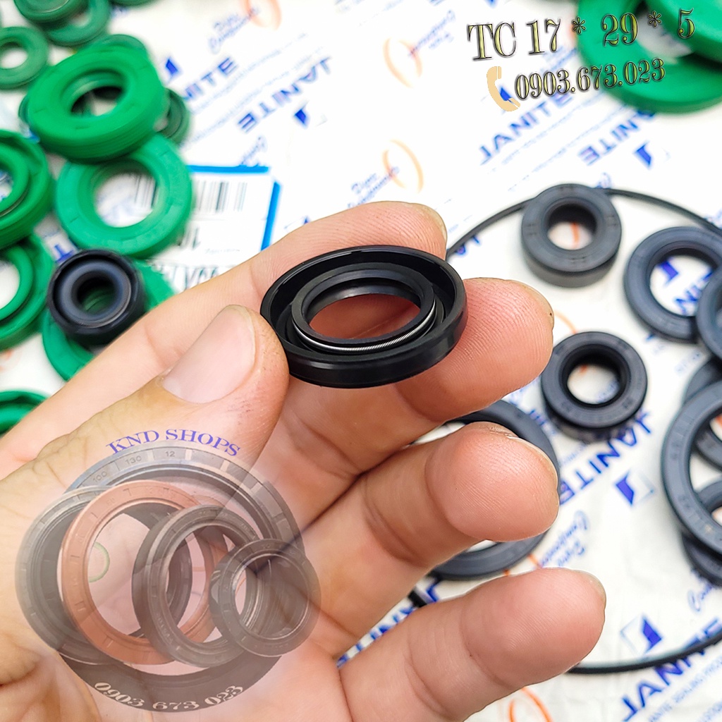 Phớt nhông  Dream Wave 100, phụ tùng xe máy loại vòng đệm cao su NOK & Nactec TC 17*29*5 | KND Shops