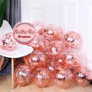 Bóng trong suốt lồng nhũ sequin size 12 inch