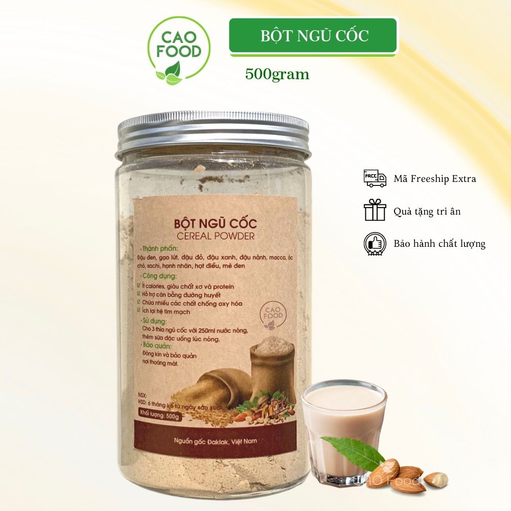 Bột ngũ cốc dinh dưỡng CAO Food từ 11 loại hạt dinh dưỡng Đaklak nhà làm thơm ngon, phù hợp cho mọi người