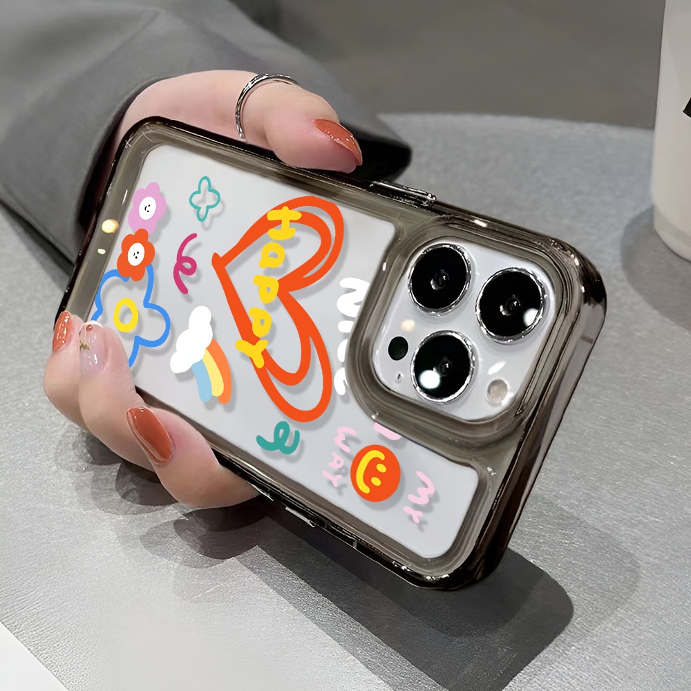 Ốp Điện Thoại Trong Suốt Họa Tiết Trái Tim Dễ Thương Cho iphone 14 Pro Max 13 11 12 7Plus X XR XS Max 8 7