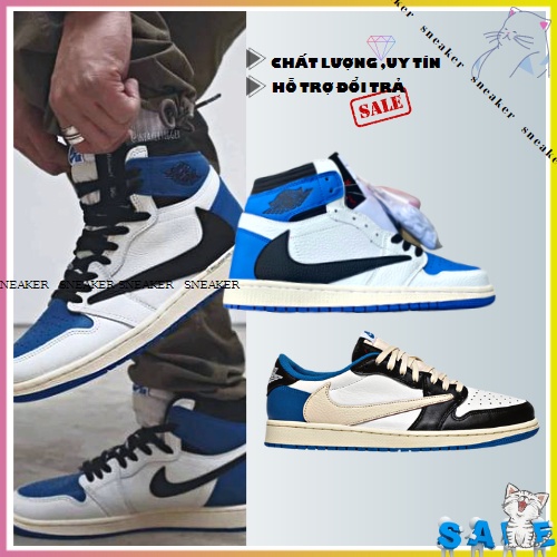 Giày thể thao JD Travis cao xanh dương hot 2022,Giày sneaker JOR.DAN Travis hàng chuẩn S.Cấp full bill box phụ kiện