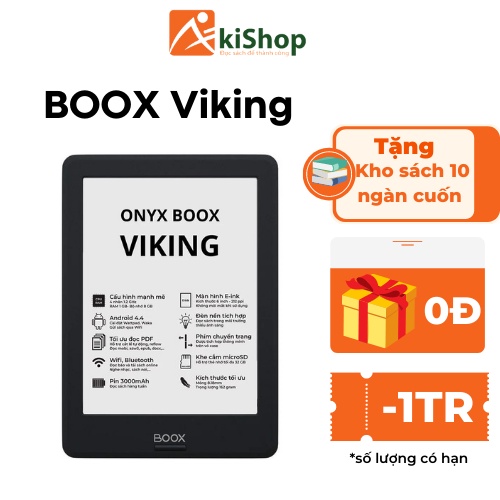 Máy đọc sách Boox Viking 8GB chính hãng Akishop