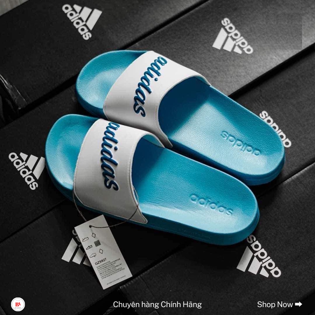 Chính Hãng Dép quai ngang Adilette Shower Đen / Xanh Lá / Navy chữ xanh / Navy chữ vàng / Xanh trời