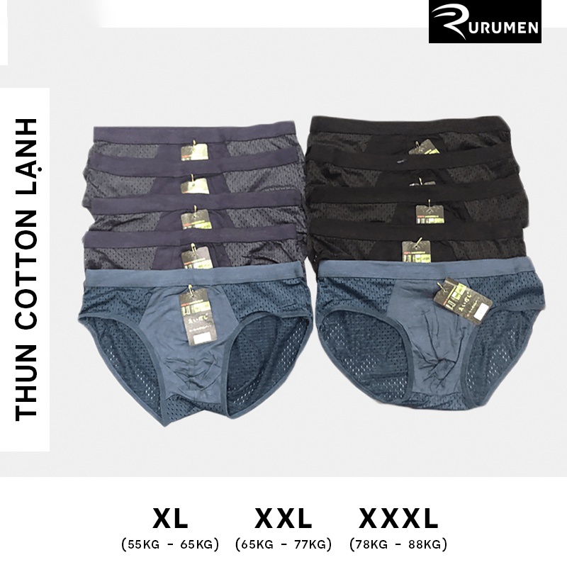 Combo 10 Quần Lót Nam Dạng Tam Giác Thông Hơi RURUMEN