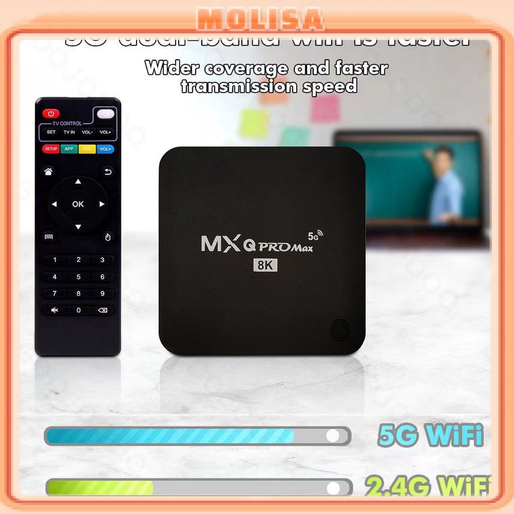 Đầu tv box 2022 New S905L MXQ Pro 5G 4k WiFi HD Phiên BảN Android 10.1 ChấT LượNg Cao KèM Phụ KiệN