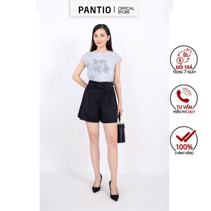 FAT1252 - Áo phông dạo phố vải thun cotton dáng suông vai chờm thân trước in hình trang trí - Pantio