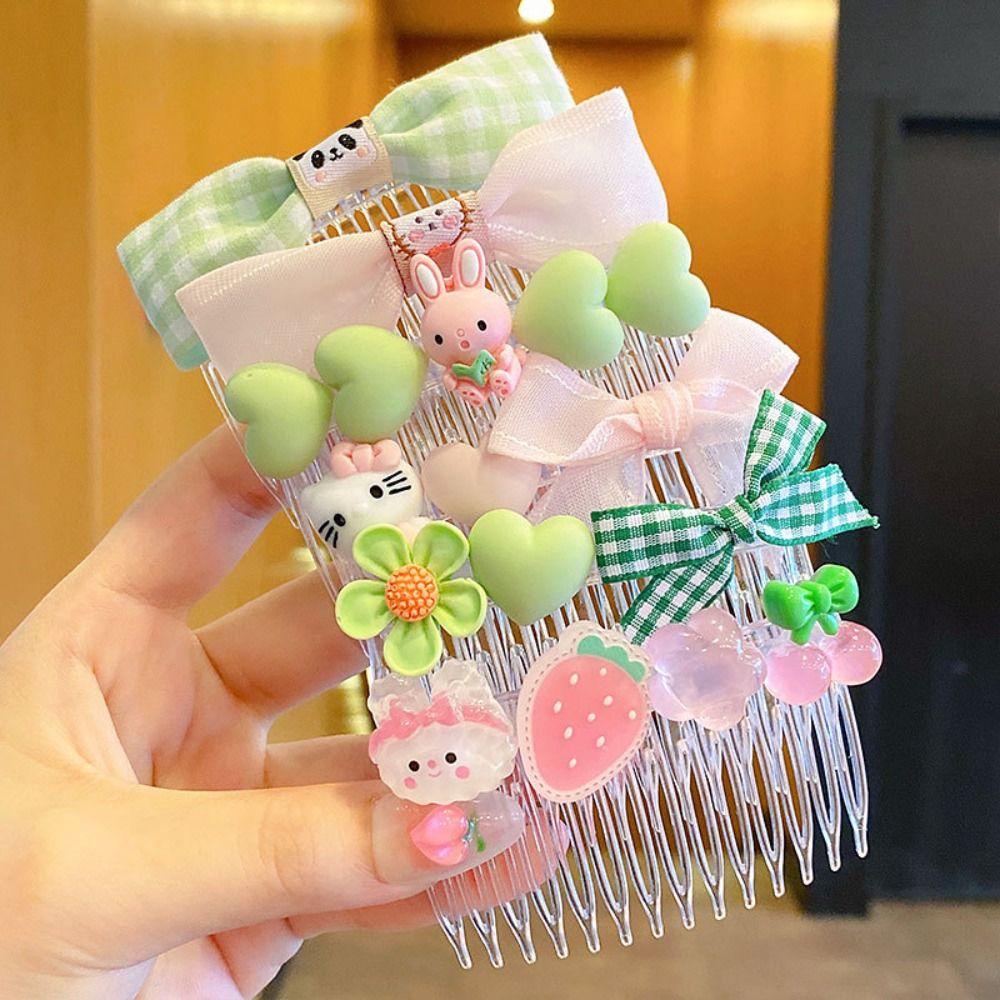 Kẹp Tóc Đính Nơ Họa Tiết Hoạt Hình Phong Cách Hàn Quốc Cho Bé Gái