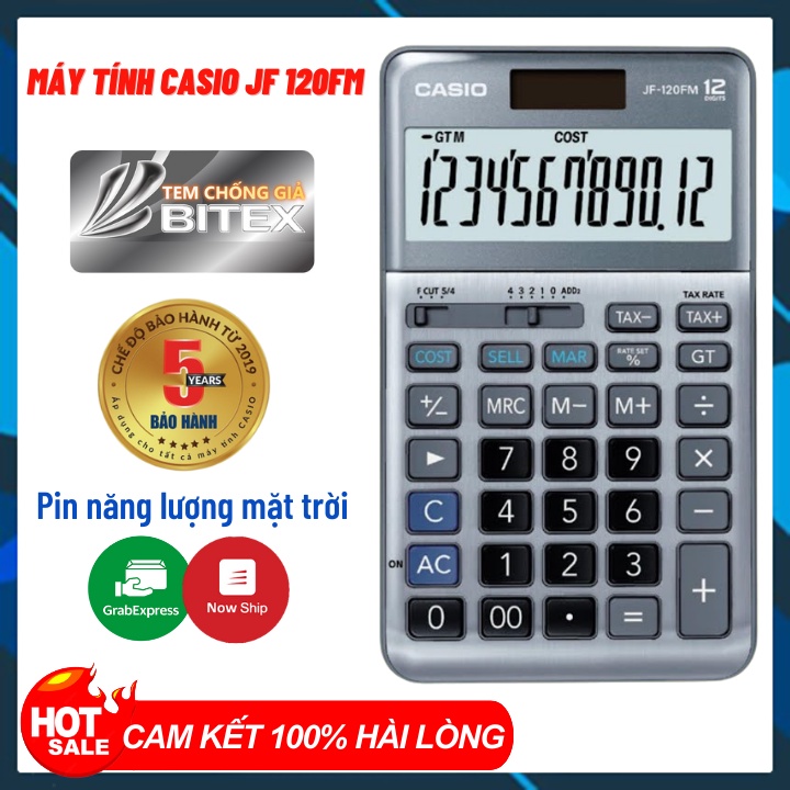 Máy Tính Casio JF 120FM hàng chính hãng bảo hành 5 năm