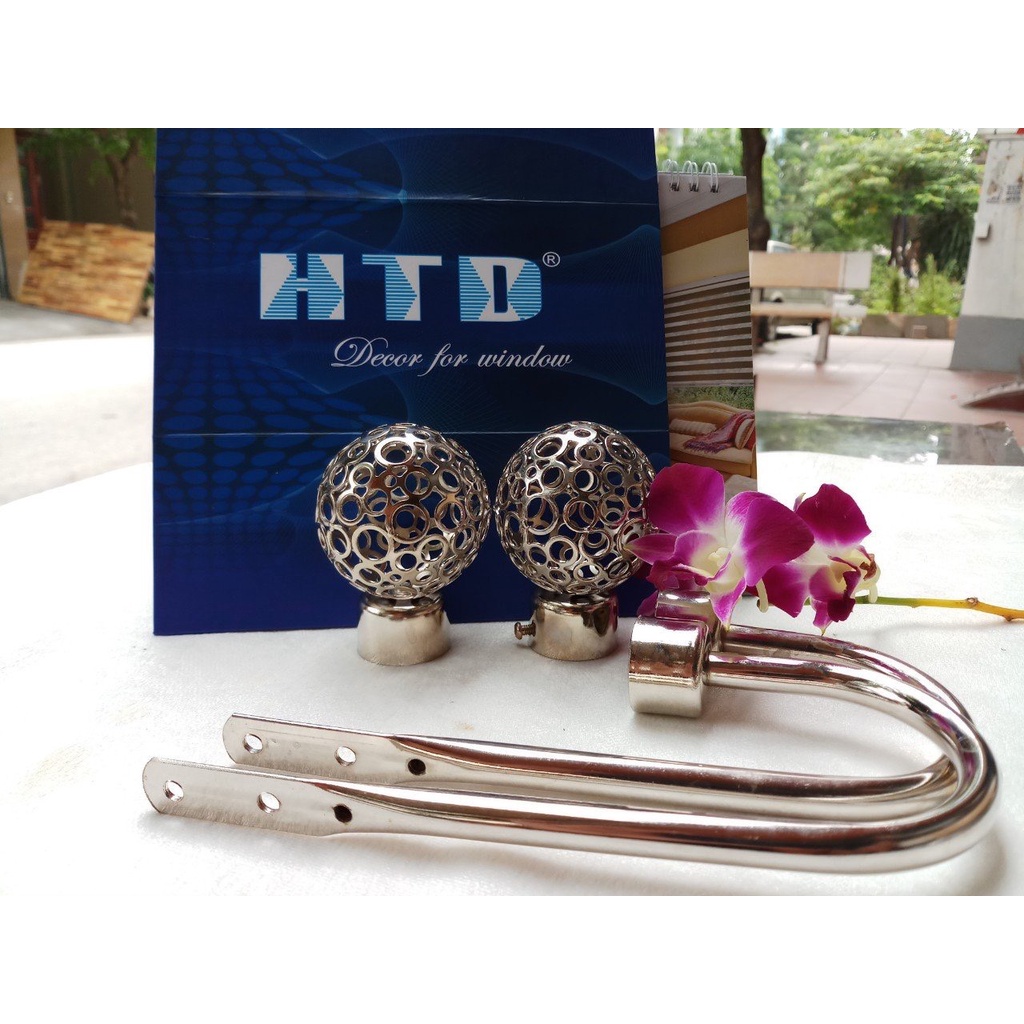 Tay Cài rèm , vén rèm 2 trong 1 hình quả cầu