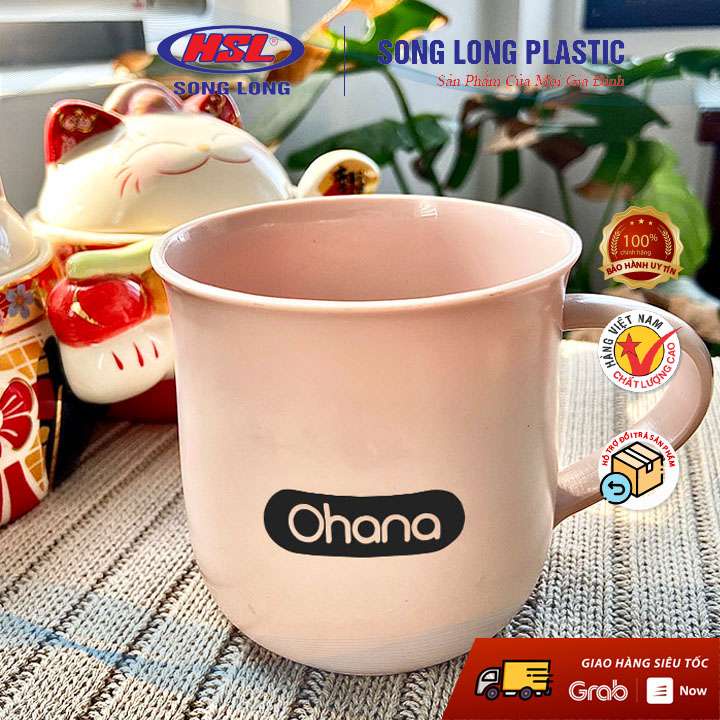 Cốc uống nước nhựa cao cấp Ohana- 3041- màu ngẫu nhiên- Song Long Plastis