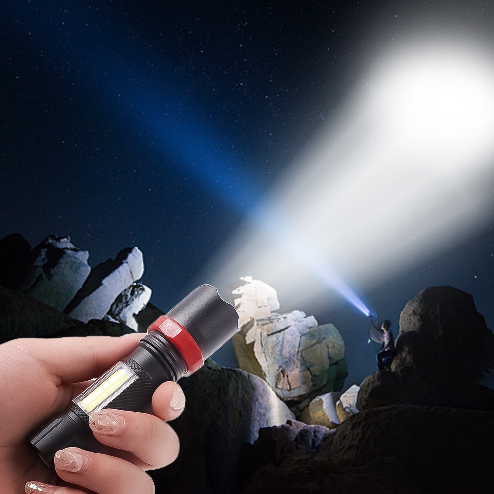 Đèn Pin LED Mini Cầm Tay 3 Chế Độ Chống Rơi / Chống Nước Bằng Hợp Kim Siêu Sáng Chất Lượng Cao