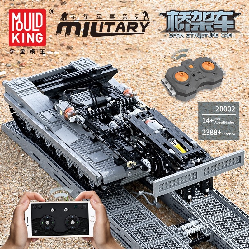 ( Hàng order ) Mould King 20002 ( Lắp Ghép Xe Tăng Xây Cầu Có Điểu Khiển 2388 Mảnh )