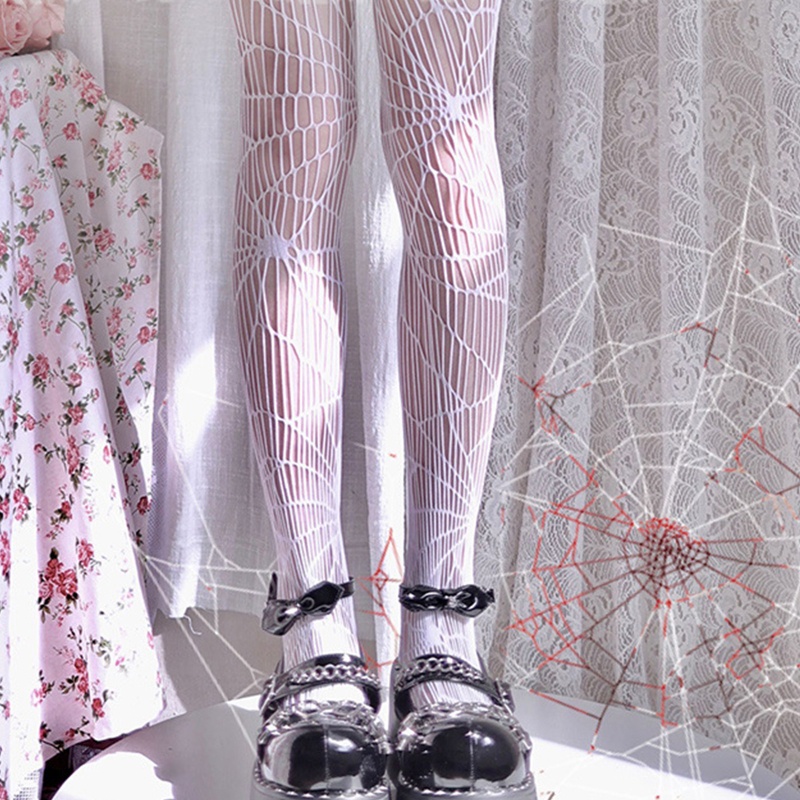 Youyo Quần Tất Lưới Rỗng Họa Tiết Mạng Nhện Phong Cách Gothic Halloween Dành Cho Nữ K
