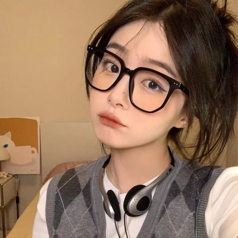 Mắt Kính Gọng Lớn Chống Ánh Sáng Xanh Phong Cách Cổ Điển Thời Trang Cho Nam Và Nữ