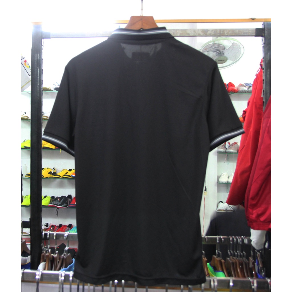 Áo polo Arsenal đen logo vàng kim 2022-2023