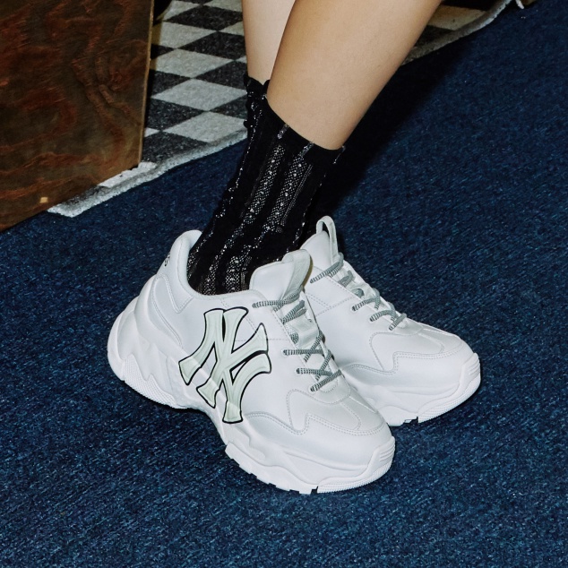 Giày MLB Boston Chính Hãng 💙SIMPLE SNEAKER💙 MLB Big Ball Chunky Classic New York Yankees Boston Red Sox Đế 6cm Tôn Dáng