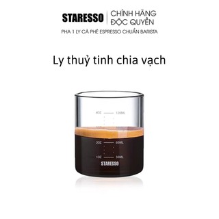 Ly thủy tinh chia vạch chịu nhiệt tốt chính hãng Staresso dung tích 120ml