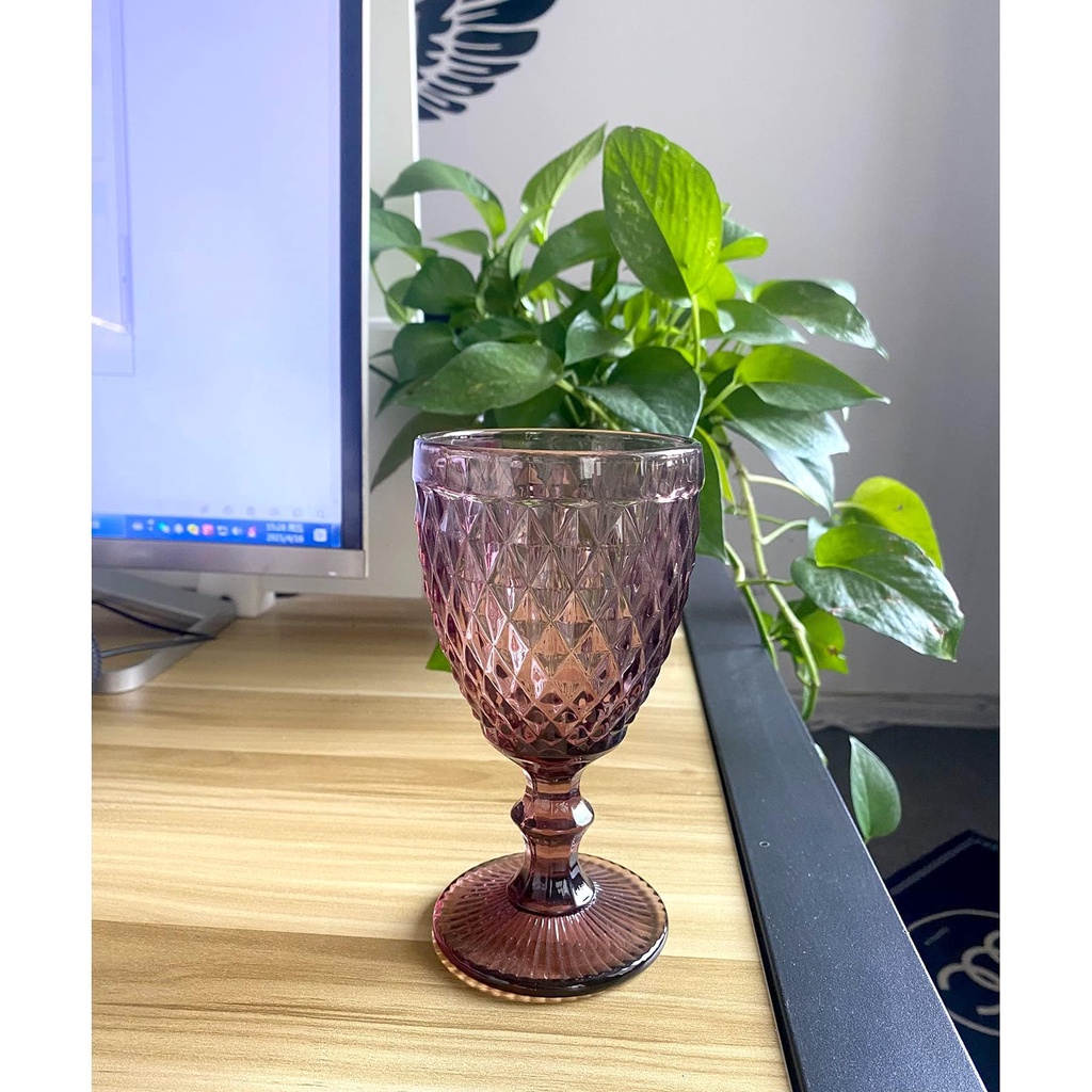 Thủy tinh pha lê 100% không chì màu tím 300ml