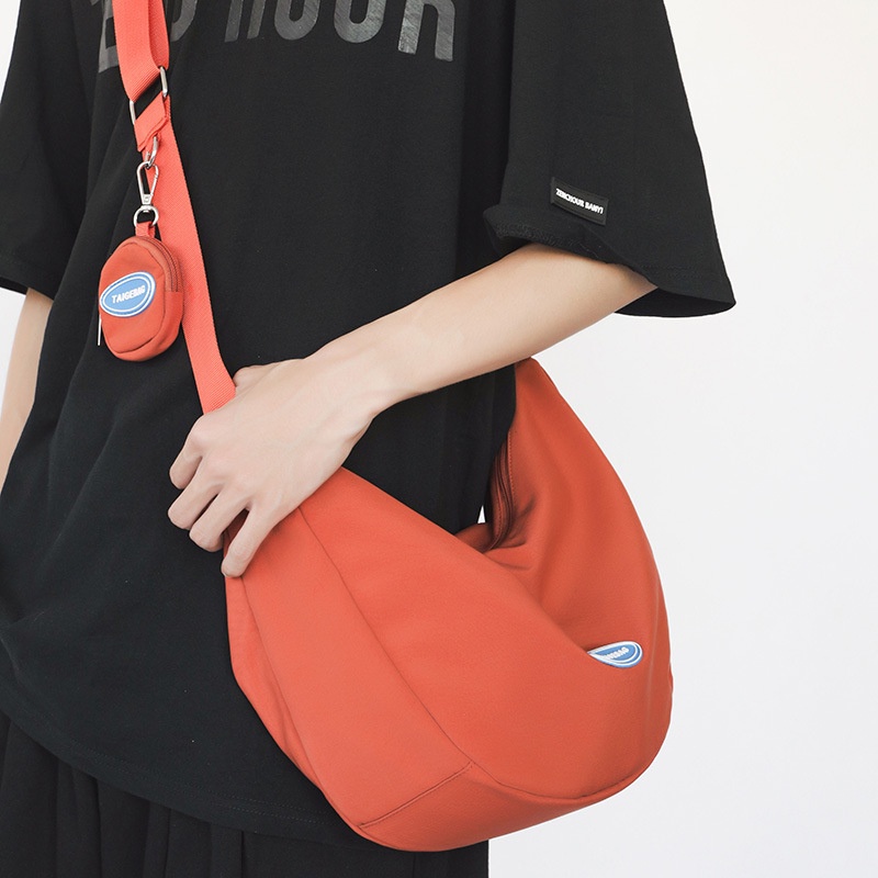 Túi Đeo Vai Bằng Vải canvas Thiết Kế Đơn Giản Phong Cách Nhật Bản Dành Cho Nữ
