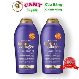 Biotin Collagen Tím - Cặp Dầu Gội Xả Biotin Collagen Tím Ogx 577ml - Giảm Gãy Rụng Camy shop68