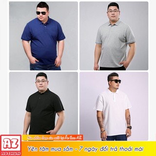 Áo thun polo nam cổ trụ trơn màu xanh đen navy xám trắng - Có size trên 100kg 4XL 5XL 6XL
