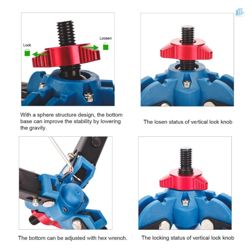 Giá Đỡ Ba Chân Mini Manbily M-1 (s2mw) Với Vít 3 / 8 &quot;Dành Cho Gậy Ba Chân