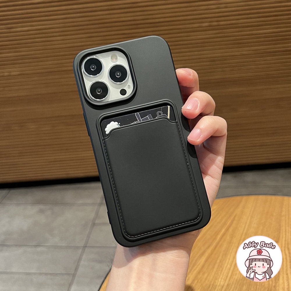 Ốp Điện Thoại TPU Silicon Mềm Chống Bụi Có Ngăn Đựng Thẻ Cho Iphone 14 Pro Max 11 7Plus 13 12 11 Pro Max