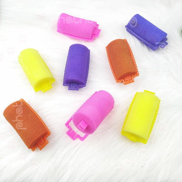 Lô 8 dụng cụ cuốn tóc uốn tóc bằng mút không xài điện xài nhiệt giá rẻ, hiệu quả