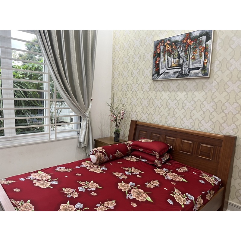 Bộ ga thun lạnh 4 món ga thun hàn quốc chuyên dra thun lạnh đủ kích thước ga nệm 1m6, 1m8