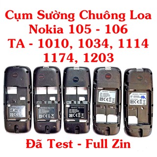 Cụm sường loa chuông nokia 105, 106, ta 1010, 1034, 1114, 1174, 1203, đã test full zin