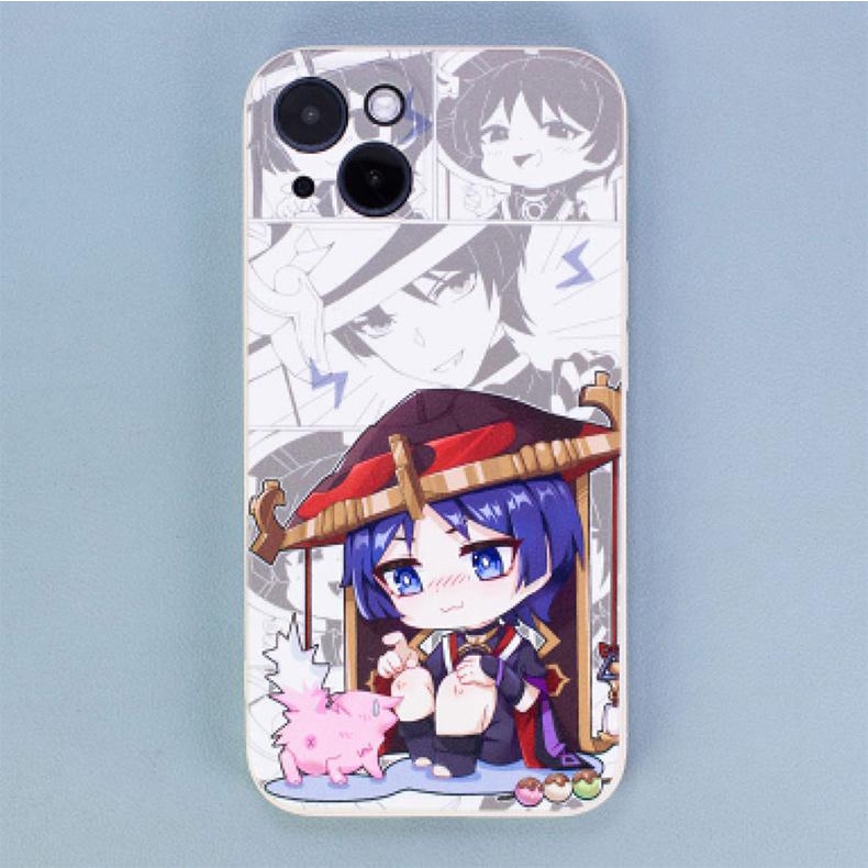 Ốp iphone truyện tranh anime tóc xanh ốp vuông bảo vệ cam 6/6splus7/7plus/8/8plus/x/xr/xs/11/12/13/14/pro/max/plus/anime