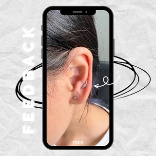 Khuyên tai đá - Hook Dia Earring ( giá 1 chiếc )