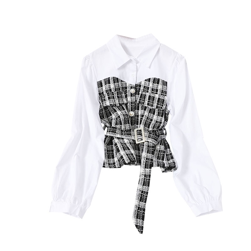 Áo Sơ Mi Phối Dạ Tweed Trong Phim Penhouse Hottrend