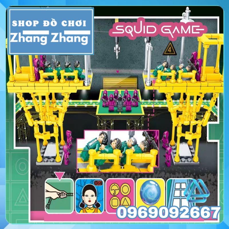 Đồ chơi Xếp hình Trò chơi con mực Squid Game gồm Gi Hoon - Sae Byuk - Oh Il Nam - Kang Seo byeok Minifigures MG862