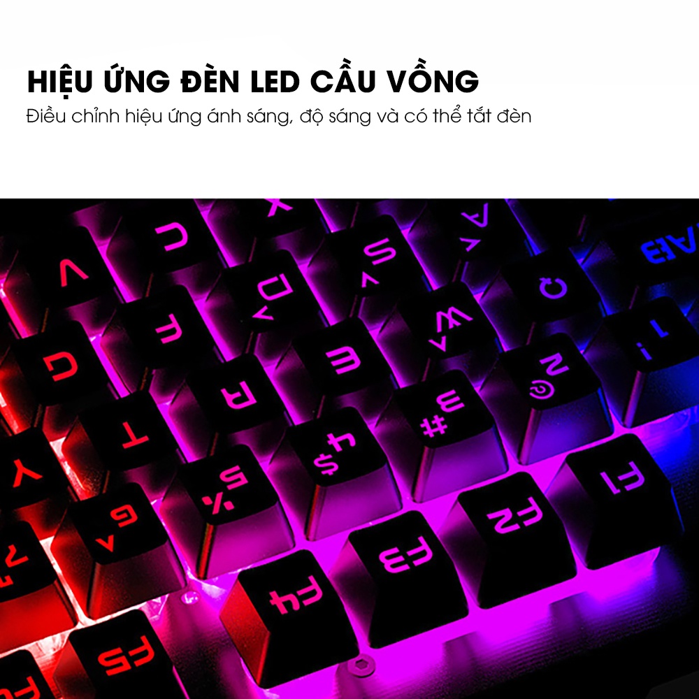 Bàn phím máy tính giả cơ SIDOTECH V2 có dây gaming 104 key đèn led rgb chống nước khung kim loại cứng cáp chống va đập