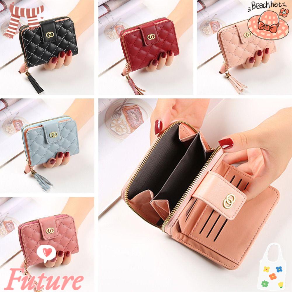 Ví Đựng Tiền Xu Mini Có Khóa Kéo Và Dây Tua Rua Thời Trang