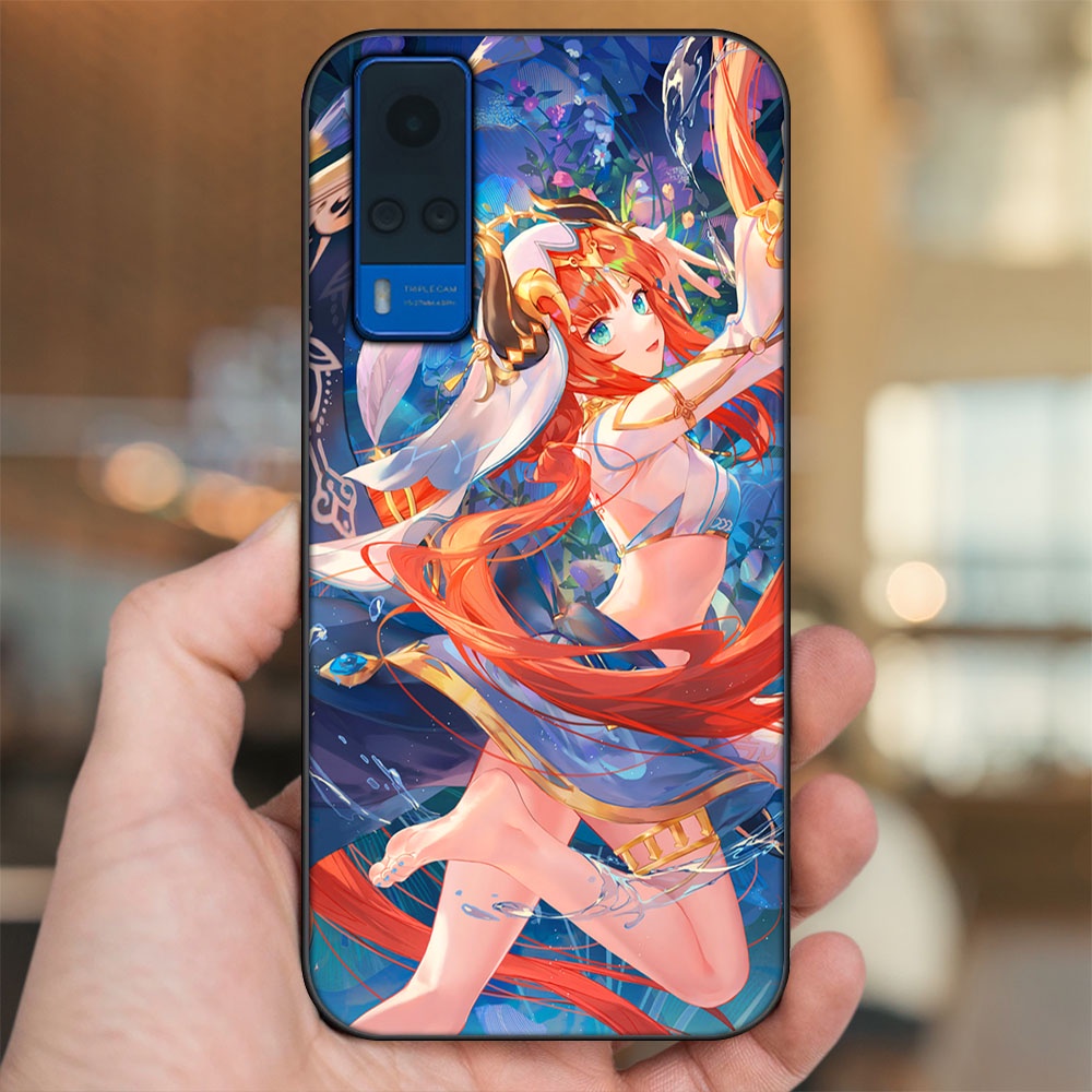 Ốp lưng Vivo Y51 2020, Y53s viền đen in hình Nilou Genshin Impact