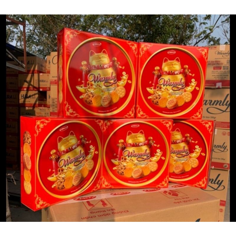 Bánh qui hỗn hợp warmly hộp thiếc 350g