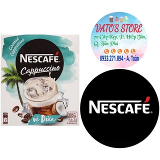 Cà phê hòa tan nescafé cappuccino vị dừa