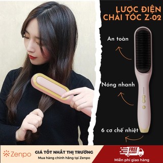 Lược điện giúp chải tóc thẳng và xoăn 2 trong 1 Zenpo Z-02 Standard Edition