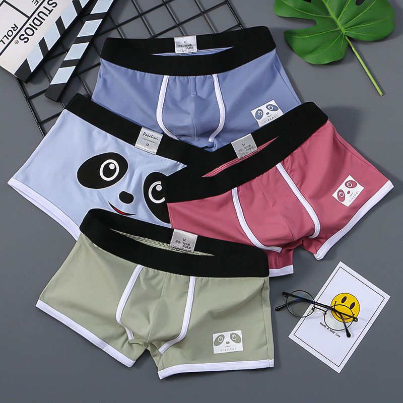 Quần Lót Boxer Cotton In Hình Gấu Trúc Dễ Thương Chất Lượng Cao Cho Nam
